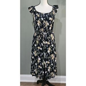 Everly Large‎ Floral Button Down Off-Shoulder Dress
